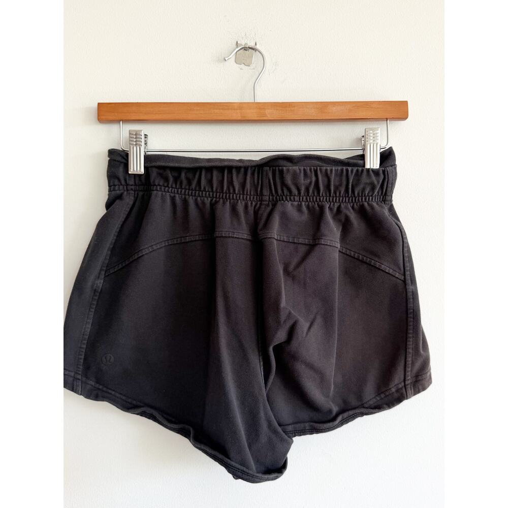 Lululemon Inner Glow Terry 3" High Rise Activewear Short Black 4 - Picture 3 of 8